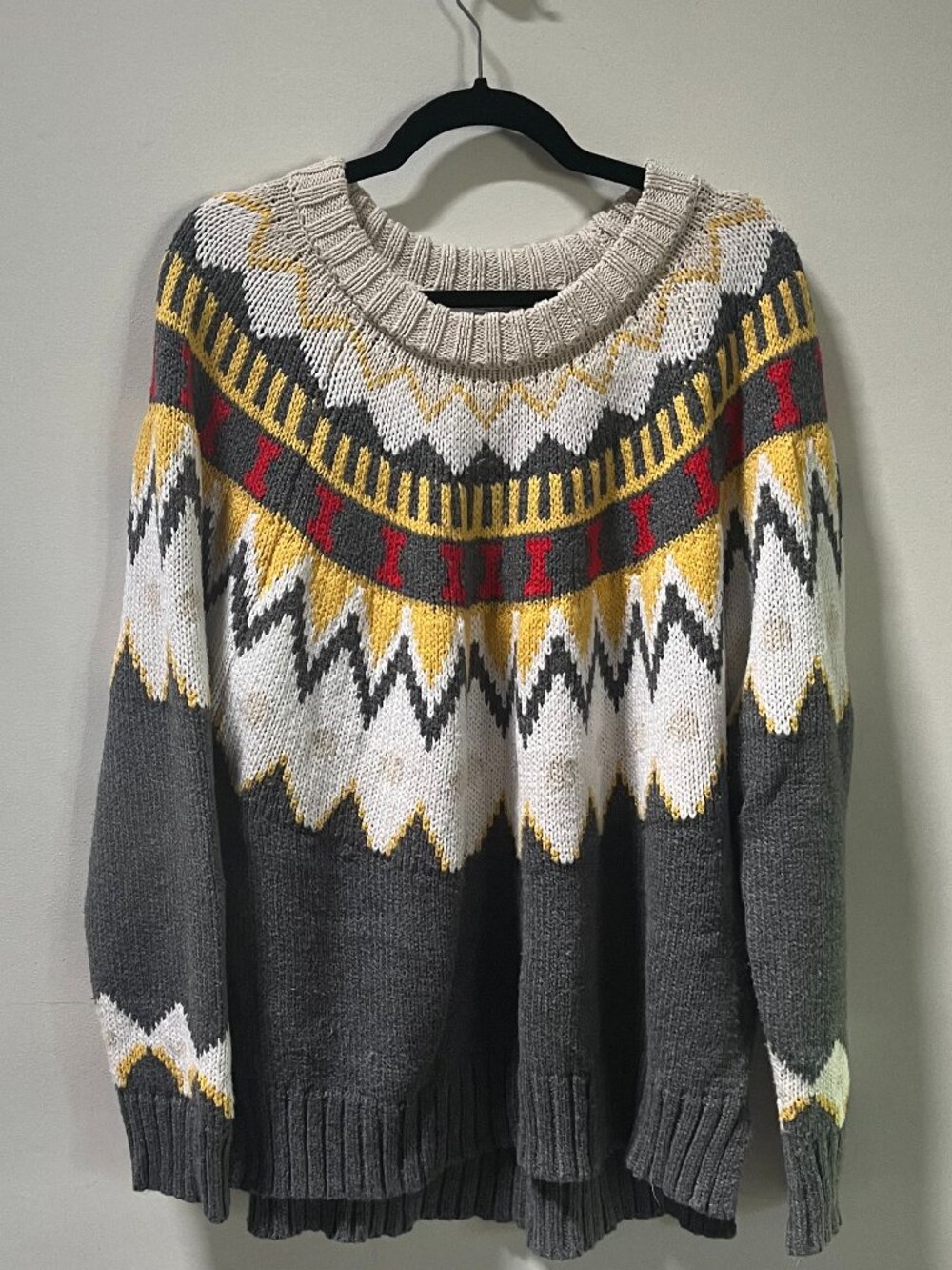 Aerie XL Multi-Colored Patterned Sweater